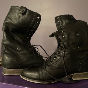 Madden Girl, 8.5, Black Combat Boots